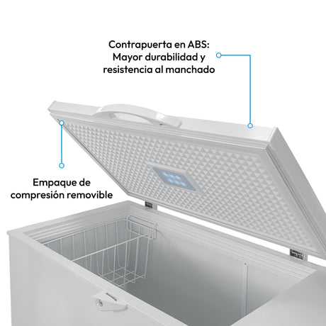 Congelador Challenger Blanco 75.4x84.5cm de 140 Litros Frost con Un Compartimiento - CONGELADORES | Bylmo