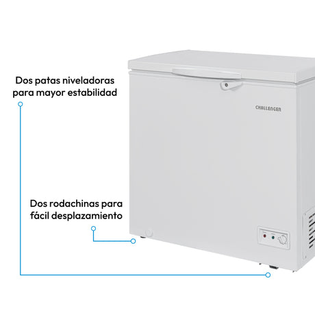 Congelador Challenger Blanco 88x84.5cm de 198 Litros Frost con Un Compartimiento - CONGELADORES | Bylmo