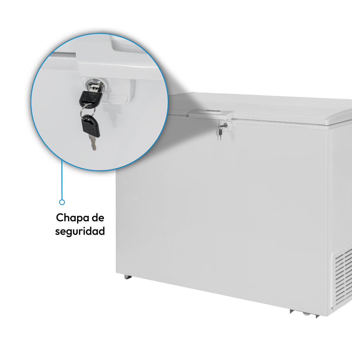 Congelador Challenger Blanco 117x89.5cm de 337 Litros Frost con Un Compartimiento