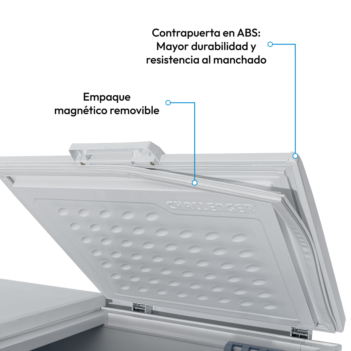 Congelador Challenger Blanco 117x89.5cm de 337 Litros Frost con Un Compartimiento
