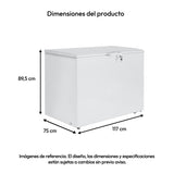 Congelador Challenger Blanco 117x89.5cm de 337 Litros Frost con Un Compartimiento