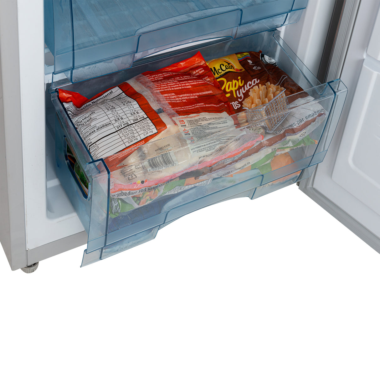 Congelador Challenger Gris 54.9x144cm de 161 Litros Frost con Seis Compartimientos