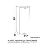 Congelador Challenger Gris 54.9x144cm de 161 Litros Frost con Seis Compartimientos