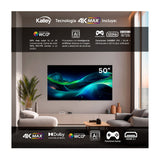 Televisor Kalley Google TV Negro 111.1x71.07cm de 50" Pulgadas Smart LED 4K 2160P con Wifi y Bluetooth Integrado