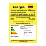 Estufa de Empotrar Challenger Aura Negro 59.1x51.1cm 110 Voltios para Gas Natural con Cuatro Quemadores - ESTUFAS DE EMPORTRAR Y CUBIERTAS | Bylmo