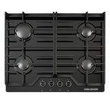 Estufa de Empotrar Challenger Cristal Squadra Negro 65x52cm para Gas Natural con Cuatro Quemadores - ESTUFAS DE EMPORTRAR Y CUBIERTAS | Bylmo