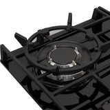 Estufa de Empotrar Challenger Cristal Squadra Negro 65x52cm para Gas Natural con Tres Quemadores y Un Quemador Triple Corona - ESTUFAS DE EMPORTRAR Y CUBIERTAS | Bylmo