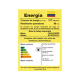 Estufa de Empotrar Challenger Cristal Squadra Negro 65x52cm para Gas Natural con Tres Quemadores y Un Quemador Triple Corona - ESTUFAS DE EMPORTRAR Y CUBIERTAS | Bylmo