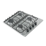 Estufa de Empotrar Challenger Precisa Plateado y Gris 58.5x43.5cm para Gas Natural con Cuatro Quemadores - ESTUFAS DE EMPORTRAR Y CUBIERTAS | Bylmo