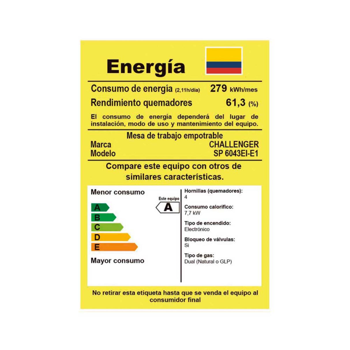 Estufa de Empotrar Challenger Precisa Plateado y Gris 58.5x43.5cm para Gas Natural con Cuatro Quemadores - ESTUFAS DE EMPORTRAR Y CUBIERTAS | Bylmo