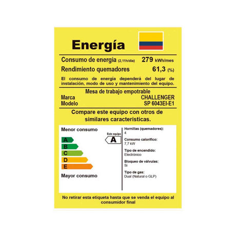 Estufa de Empotrar Challenger Precisa Plateado y Gris 58.5x43.5cm para Gas Natural con Cuatro Quemadores - ESTUFAS DE EMPORTRAR Y CUBIERTAS | Bylmo