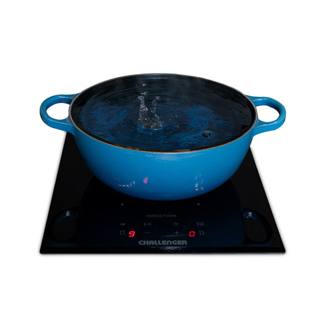 Estufa de Empotrar Challenger Inducción Negro 30x52cm 220 Voltios con Dos Quemadores y con Pantalla Digital - ESTUFAS DE EMPORTRAR Y CUBIERTAS | Bylmo
