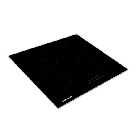 Estufa de Empotrar Challenger Vitrocerámica Negro 56x49cm 220 Voltios con Cuatro Quemadores y con Pantalla Digital - ESTUFAS DE EMPORTRAR Y CUBIERTAS | Bylmo