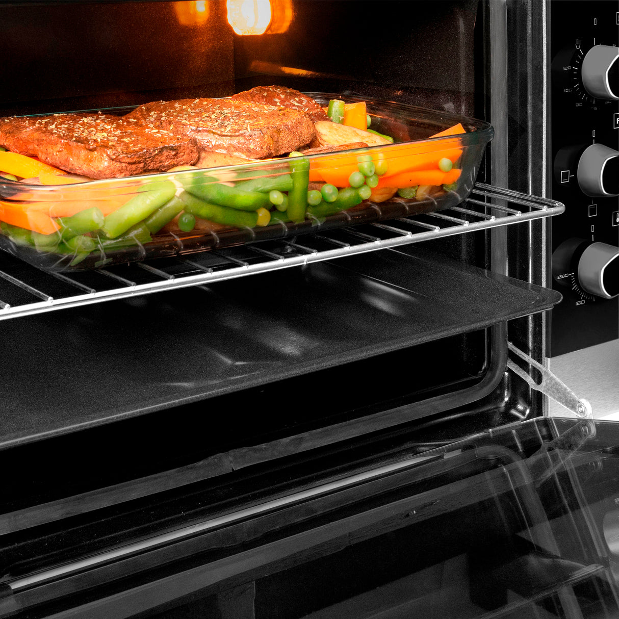 Horno de Empotrar Challenger Negro y Gris 59.5x36cm Electrico 110 Voltios - HORNOS DE EMPORTRAR | Bylmo