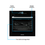 Horno de Empotrar Challenger Aura Negro 59.5x59.5cm Electrico 220 Voltios con Pantalla Digital - HORNOS DE EMPORTRAR | Bylmo