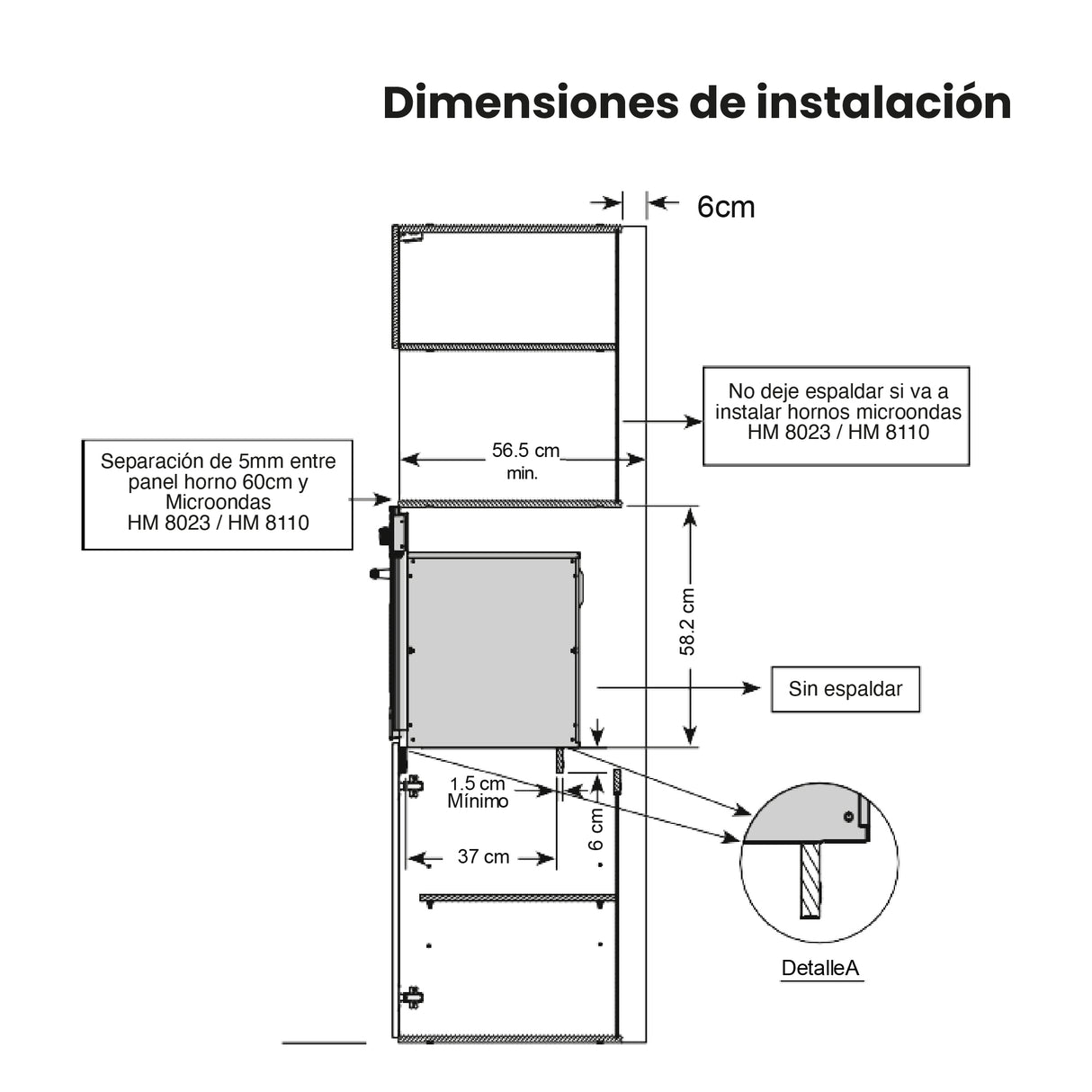 Horno Microondas de Empotrar Challenger Gris y Negro 59.5x38.8cm de 25 Litros con Ocho Funciones Preconfiguradas - HORNOS MICROONDAS | Bylmo
