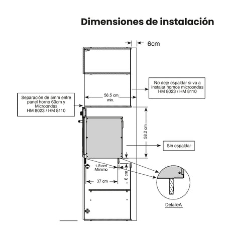 Horno Microondas de Empotrar Challenger Gris y Negro 59.5x38.8cm de 25 Litros con Ocho Funciones Preconfiguradas - HORNOS MICROONDAS | Bylmo