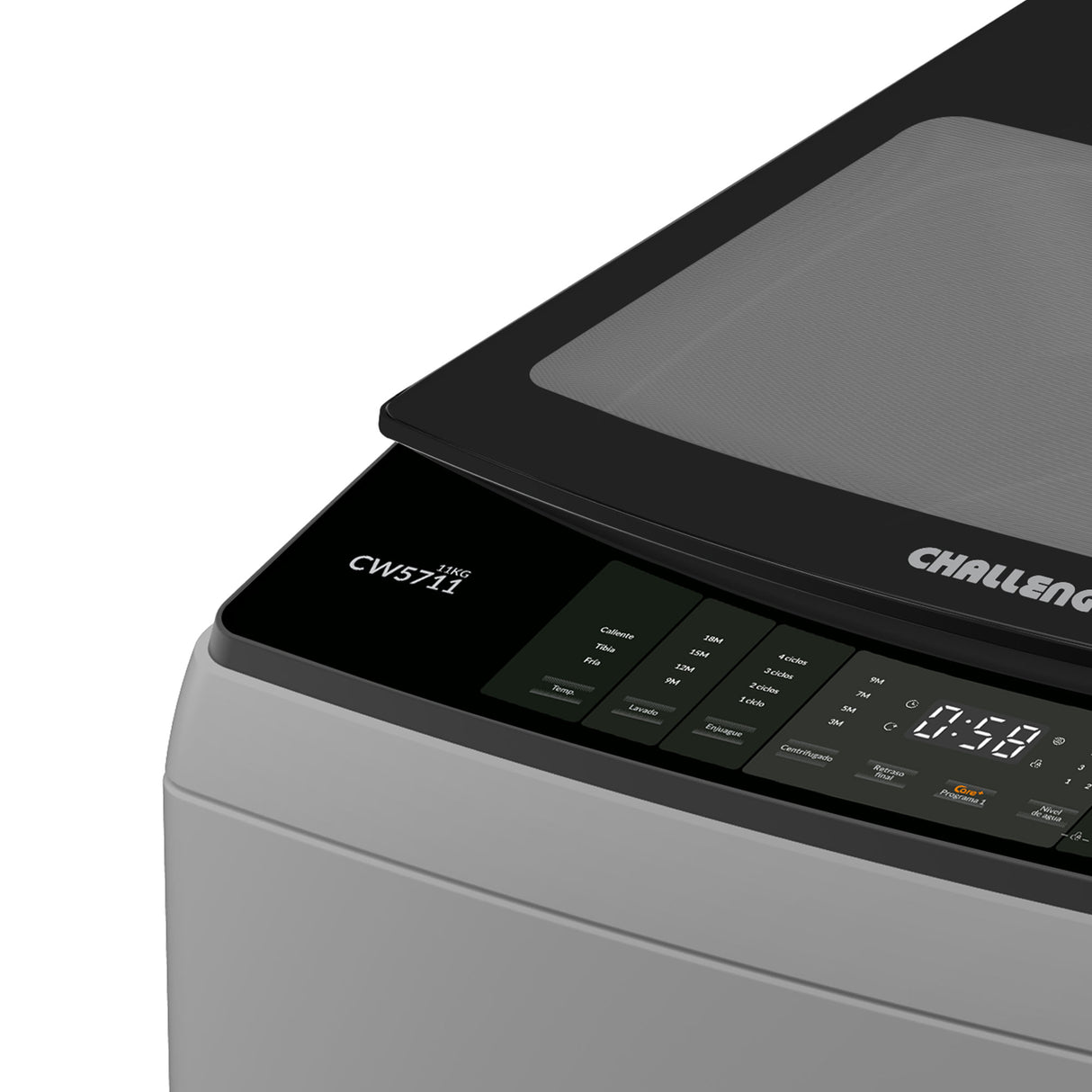 Lavadora Challenger Gris 55x94cm 11 Kilogramos - LAVADORAS Y SECADORAS | Bylmo