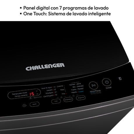 Lavadora Challenger Gris Oscuro 55x93.5cm 11 Kilogramos - LAVADORAS Y SECADORAS | Bylmo