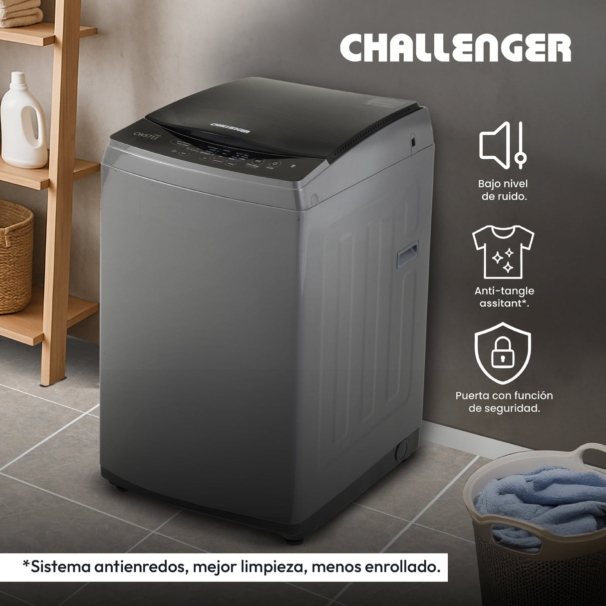Combo Nevera Challenger 249L y Lavadora Challenger