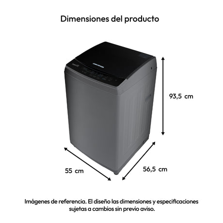 Lavadora Challenger Gris Oscuro 55x93.5cm 11 Kilogramos - LAVADORAS Y SECADORAS | Bylmo