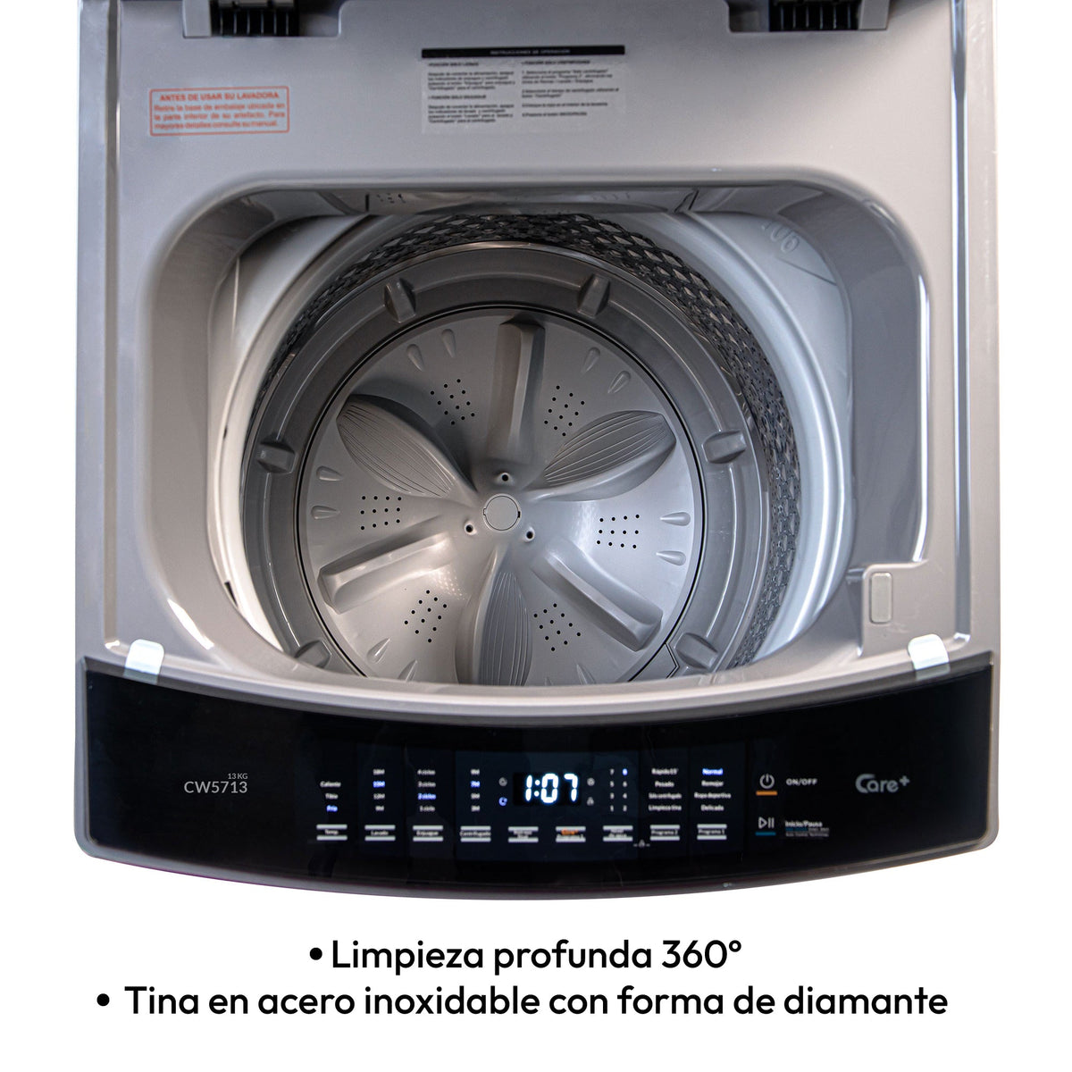 Lavadora Challenger Gris 55x94cm 13 Kilogramos