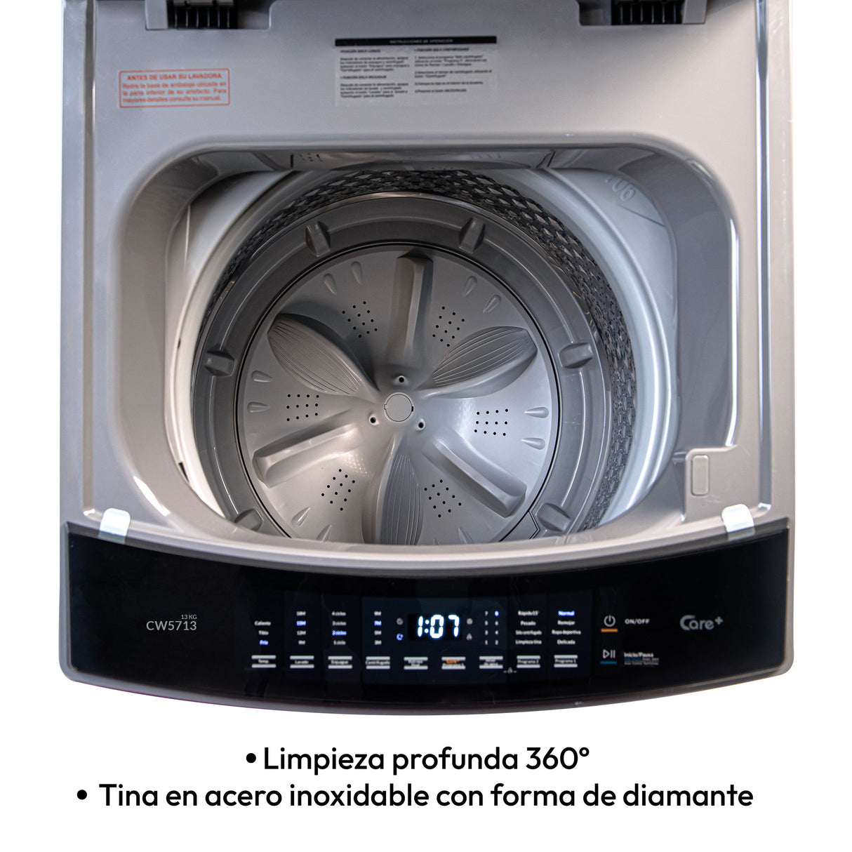 Lavadora Challenger Gris 55x94cm 13 Kilogramos - LAVADORAS Y SECADORAS | Bylmo