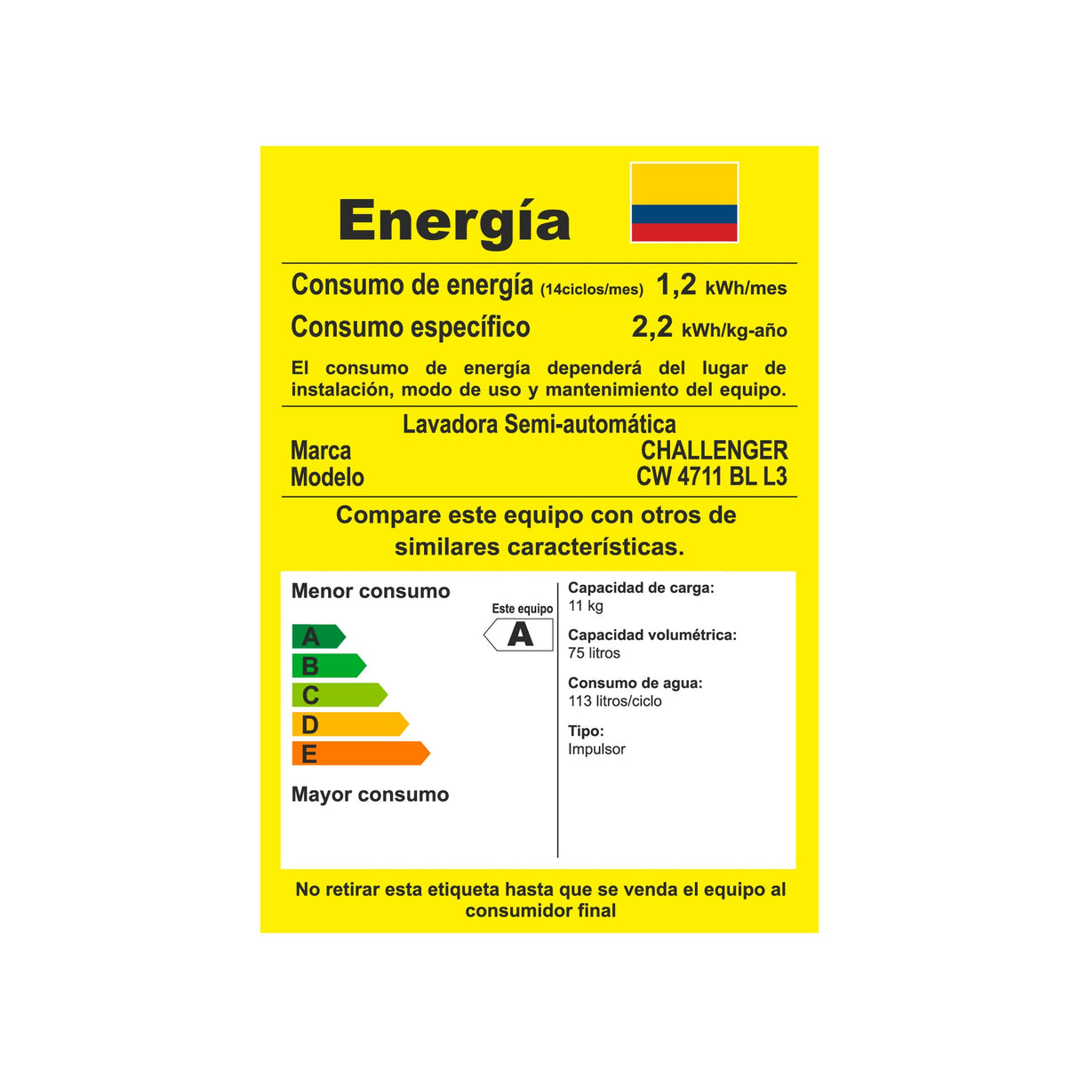 Combo Lavadora Semiautomática y Nevera Challenger 239L