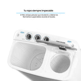 Lavadora Semiautomática Challenger Blanco y Gris 76.1x88.5cm 11 Kilogramos - LAVADORAS Y SECADORAS | Bylmo