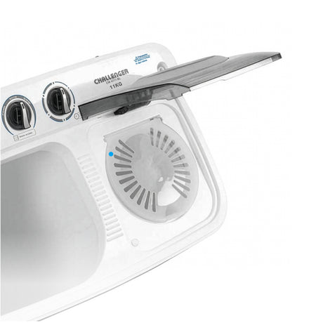 Lavadora Semiautomática Challenger Blanco y Gris 76.1x88.5cm 11 Kilogramos - LAVADORAS Y SECADORAS | Bylmo