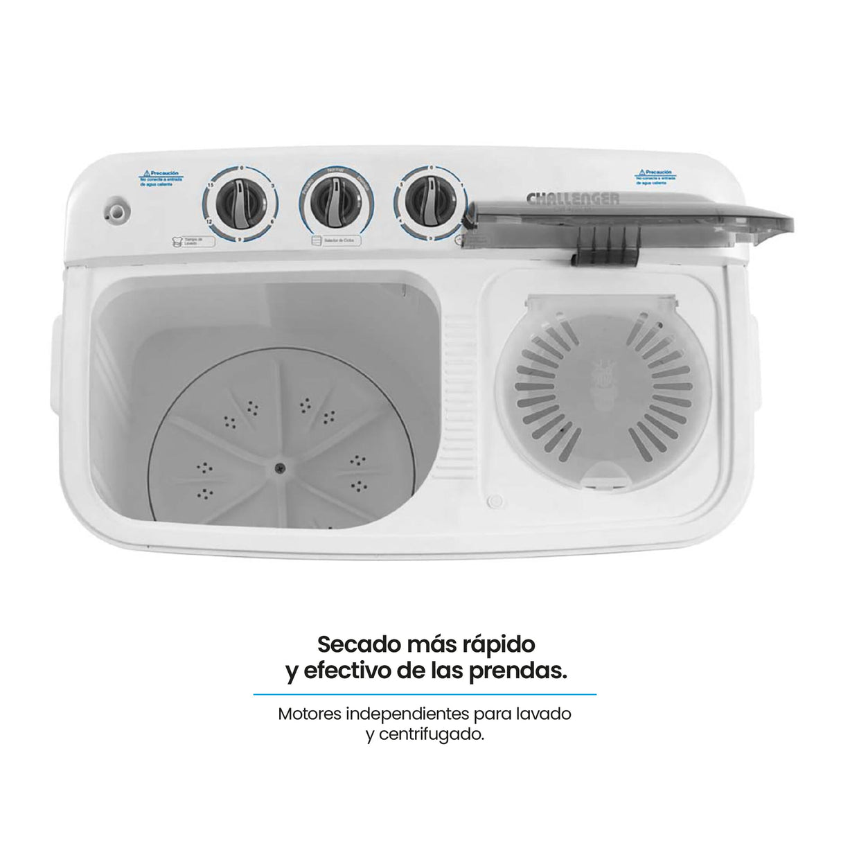 Combo Lavadora Semiautomática y Nevera Challenger 239L
