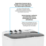 Lavadora Semiautomática Challenger Blanco y Gris 76.1x88.5cm 11 Kilogramos - LAVADORAS Y SECADORAS | Bylmo
