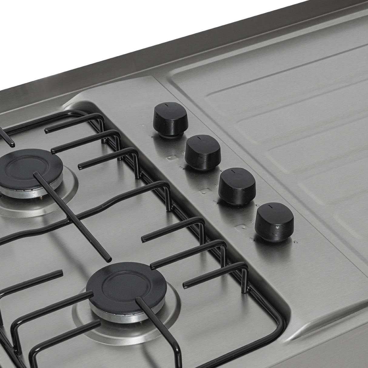 Mesón de Cocina Challenger Gris 180x50.3cm de Acero Inoxidable con Pozuelo Lado Derecho y con Estufa - MESONES DE COCINA | Bylmo