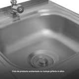 Mesón de Cocina Challenger Gris 120x50cm de Acero Inoxidable con Pozuelo Lado Derecho y con Estufa - MESONES DE COCINA | Bylmo