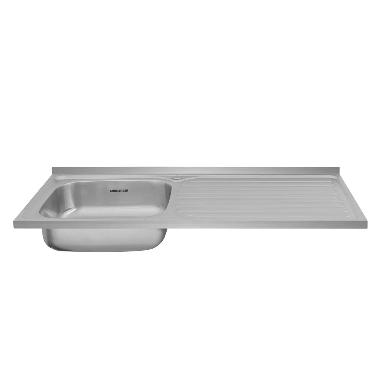 Mesón de Cocina Challenger Gris 120x50cm de Acero Inoxidable con Pozuelo Lado Izquierdo y sin Estufa - MESONES DE COCINA | Bylmo