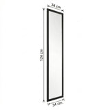 Espejo de Pared Liam Negro 34x124cm Rectangular con Marco en Poliestireno - ESPEJOS DE PARED | Bylmo