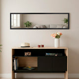 Espejo de Pared Liam Negro 34x124cm Rectangular con Marco en Poliestireno - ESPEJOS DE PARED | Bylmo