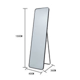 Espejo de Piso Isa Negro 40x150cm Rectangular con Marco Metálico - ESPEJOS DE PISO | Bylmo