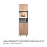 Alacena Challenger Acandi 60x218cm con Dos Puertas y con Espacio para Microondas - ALACENAS Y MUEBLES MICROONDAS | Bylmo