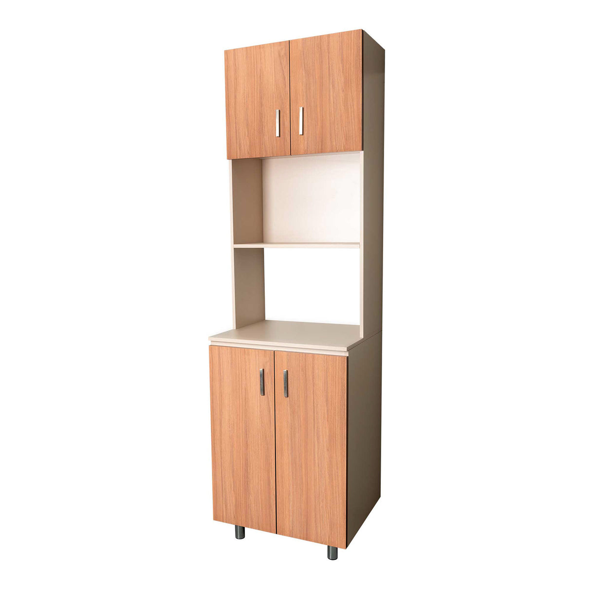 Alacena Challenger Acandi 60x218cm con Dos Puertas y con Espacio para Microondas - ALACENAS Y MUEBLES MICROONDAS | Bylmo