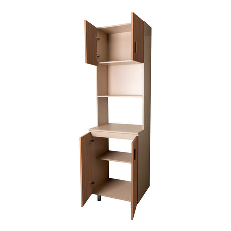 Alacena Challenger Acandi 60x218cm con Dos Puertas y con Espacio para Microondas - ALACENAS Y MUEBLES MICROONDAS | Bylmo