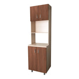 Alacena Challenger Nola 60x218cm con Dos Puertas y con Espacio para Microondas - ALACENAS Y MUEBLES MICROONDAS | Bylmo
