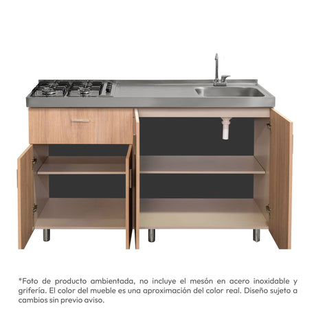 Mueble Inferior de Cocina Challenger Acandi 149.2x85cm sin Meson y sin Estufa - MUEBLES INFERIORES DE COCINA | Bylmo
