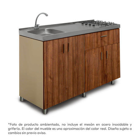 Mueble Inferior de Cocina Challenger Nola 149.2x85cm sin Meson y sin Estufa