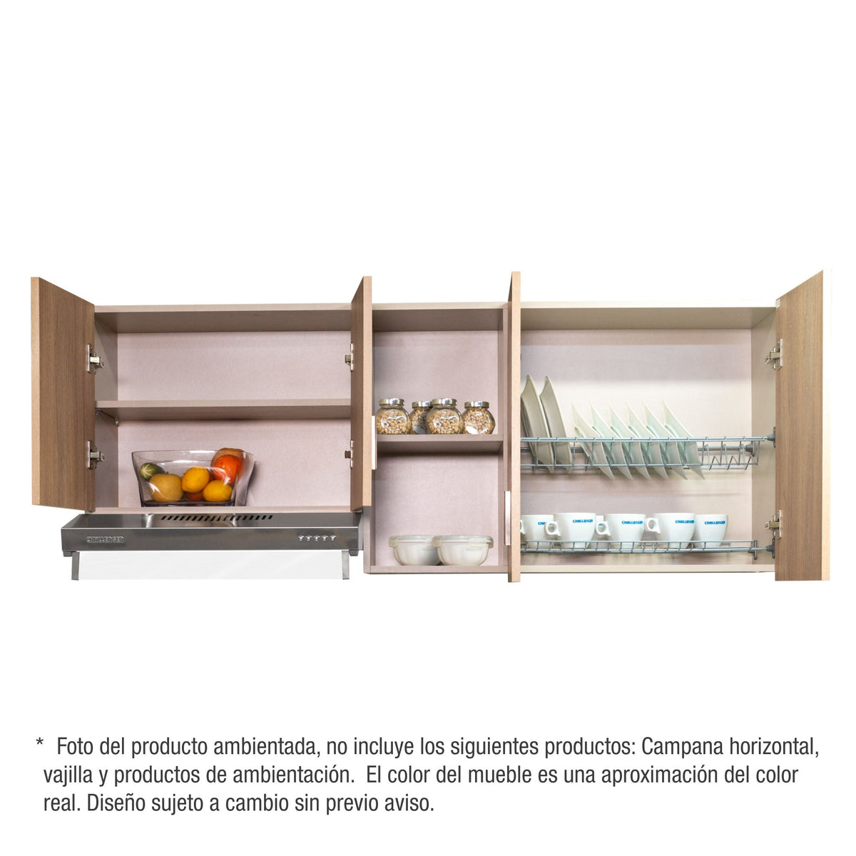 Mueble Superior de Cocina Challenger Acandi 150x60cm con Espacio para Extractor