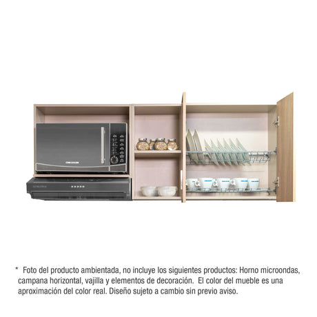 Mueble Superior de Cocina Challenger Acandi 150x60cm con Espacio para Extractor y con Espacio para Microondas - MUEBLES SUPERIORES DE COCINA | Bylmo