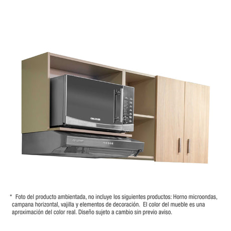 Mueble Superior de Cocina Challenger Acandi 150x60cm con Espacio para Extractor y con Espacio para Microondas - MUEBLES SUPERIORES DE COCINA | Bylmo