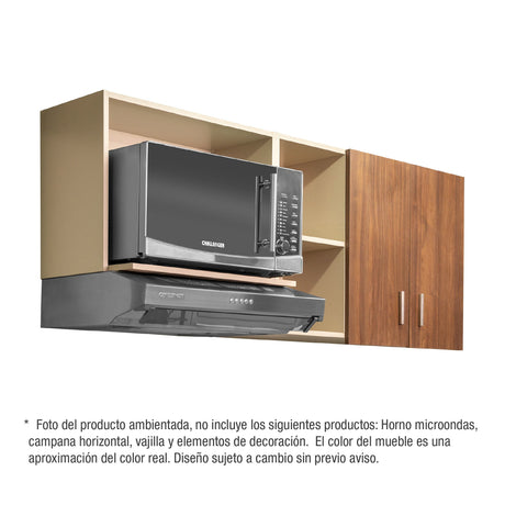 Mueble Superior de Cocina Challenger Nola 150x60cm con Espacio para Extractor y con Espacio para Microondas