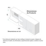 Mueble Superior de Cocina Challenger Acandi 180x60cm con Espacio para Extractor y con Espacio para Microondas - MUEBLES SUPERIORES DE COCINA | Bylmo