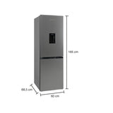 Nevera Challenger Bottom Freezer Gris 60x185cm No Frost de 325 Litros y con Congelador - NEVERAS | Bylmo